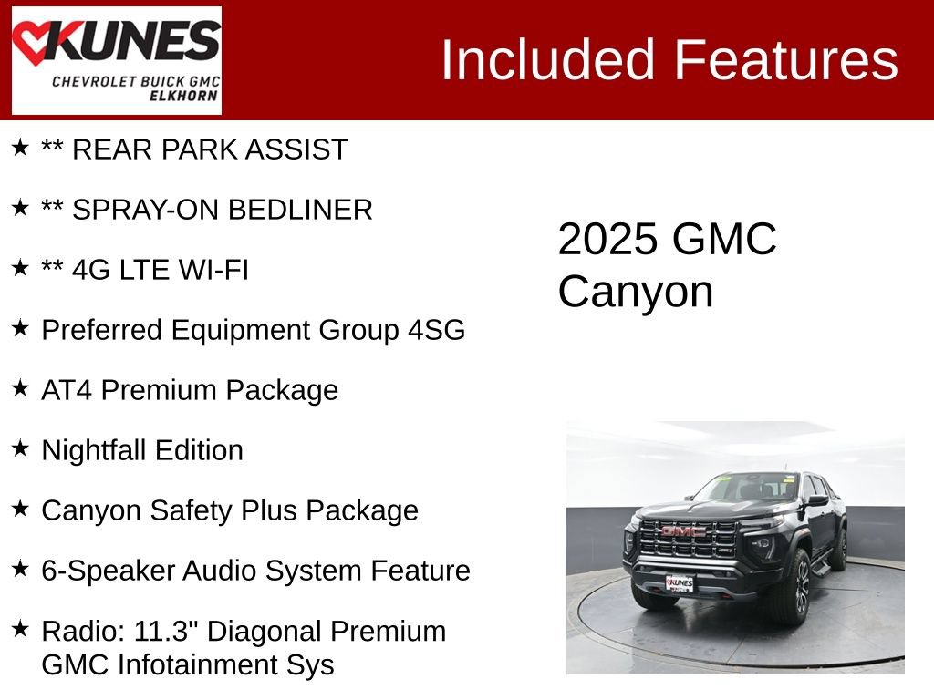 Used 2025 GMC Canyon AT4 w/ Nightfall Edition AWD/4WD image 3