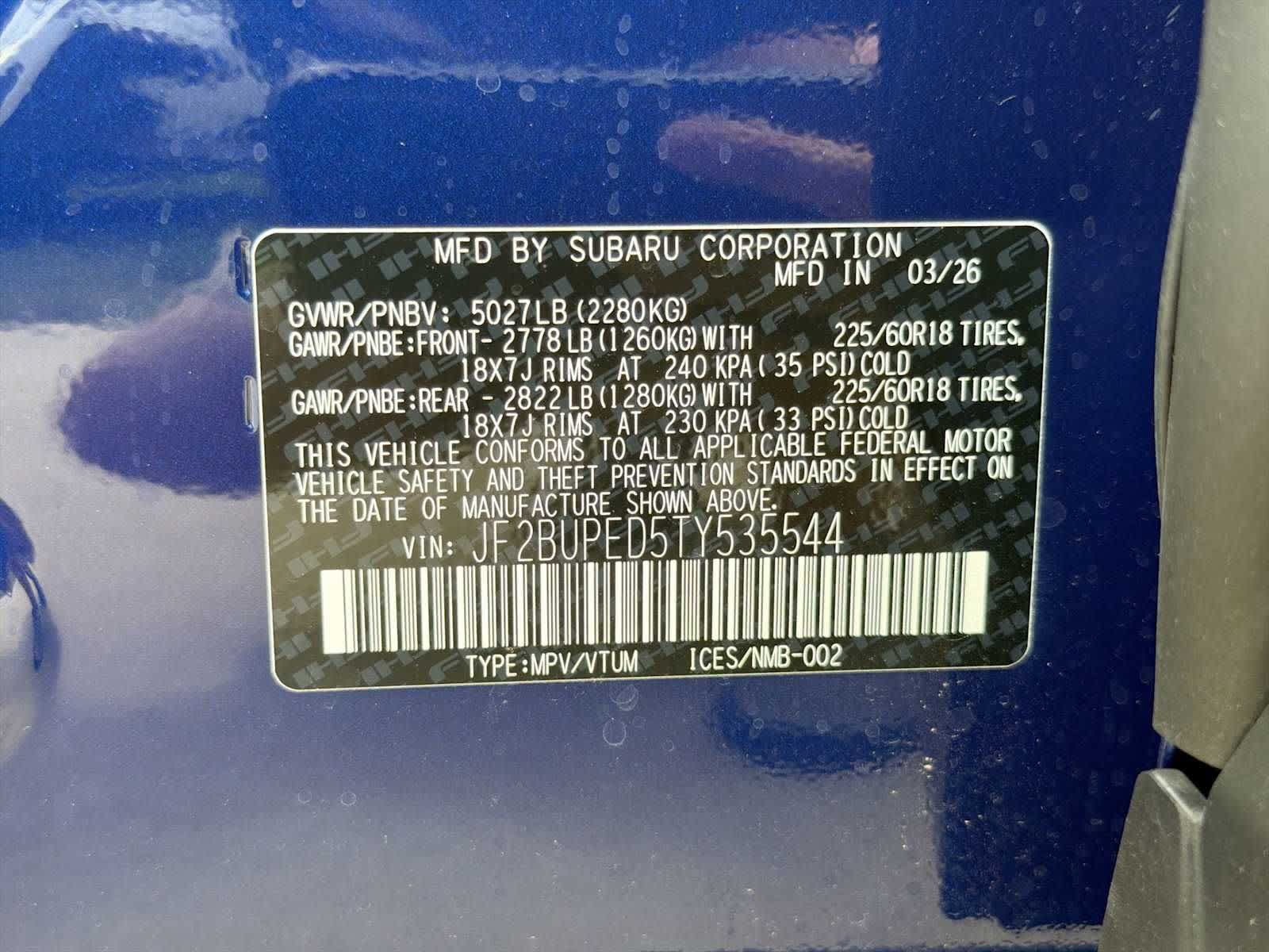 New 2026 Subaru Outback Touring AWD/4WD image 32