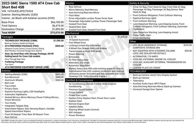 Certified 2023 GMC Sierra 1500 AT4 w/ Technology Package image 37