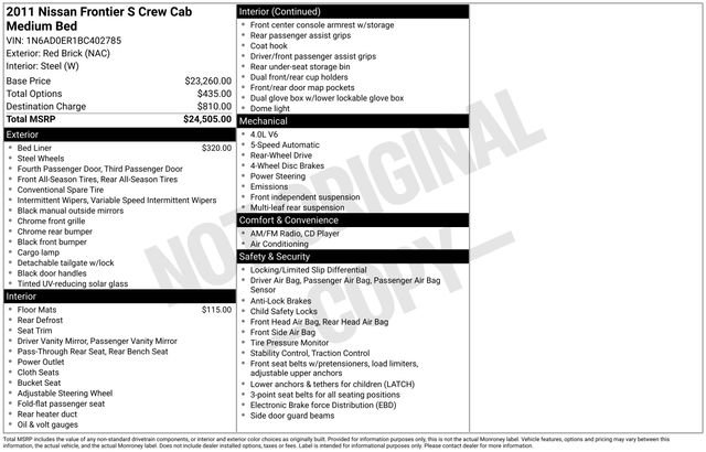 Used 2011 Nissan Frontier S image 35