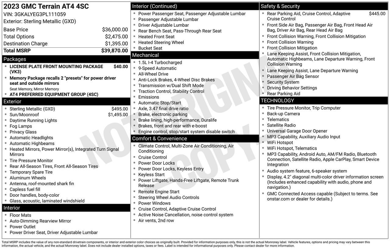 Certified 2023 GMC Terrain AT4 AWD/4WD image 27