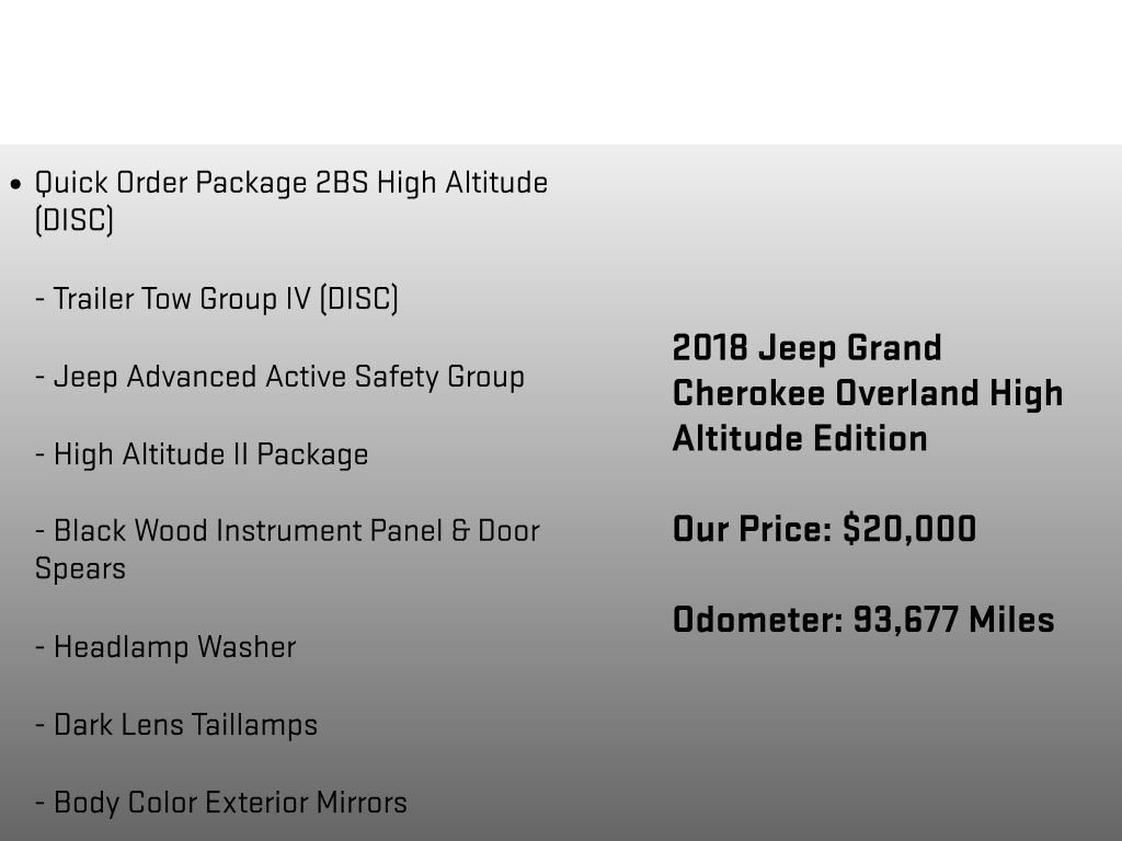 Used 2018 Jeep Grand Cherokee High Altitude AWD/4WD image 6