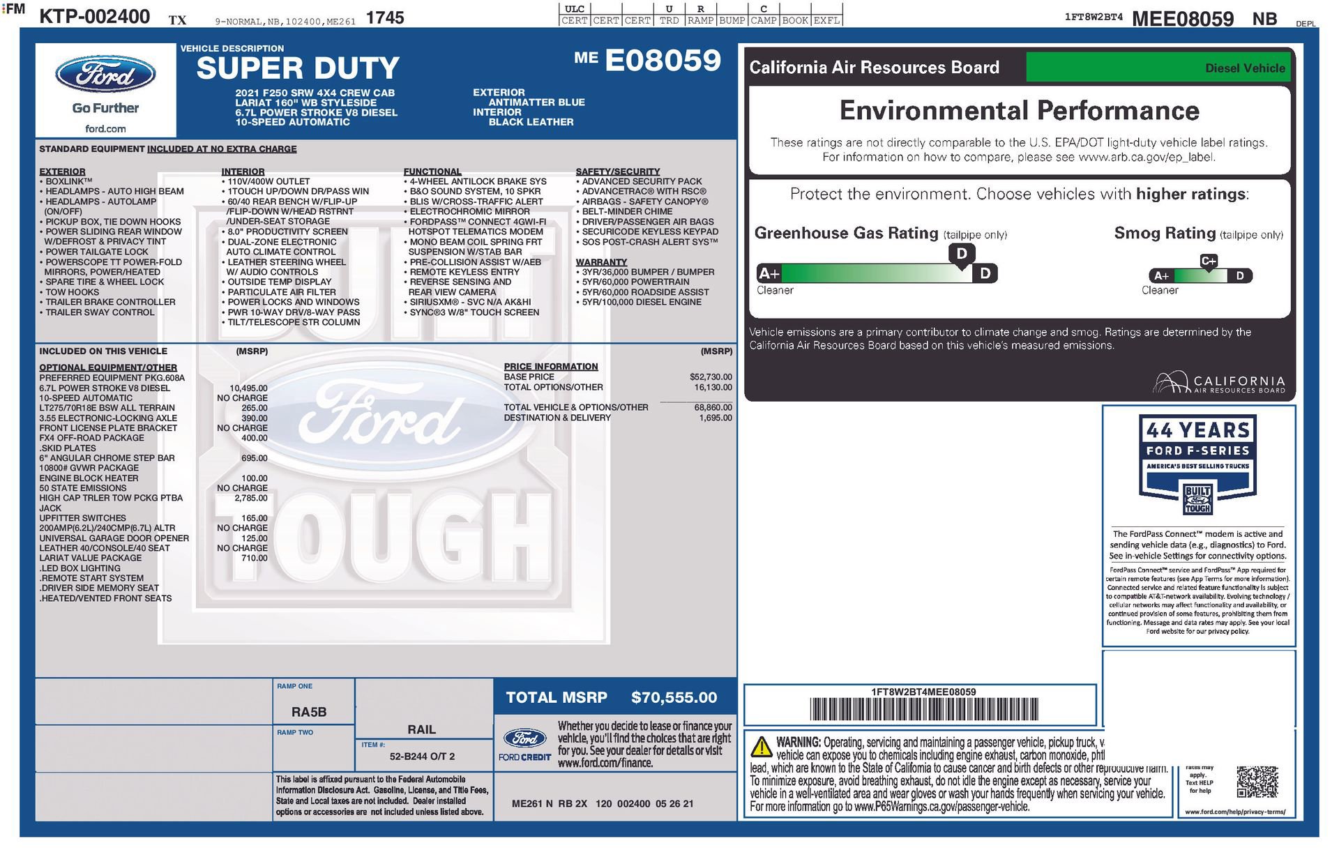 Used 2021 Ford F250 Lariat w/ Lariat Value Package image 46