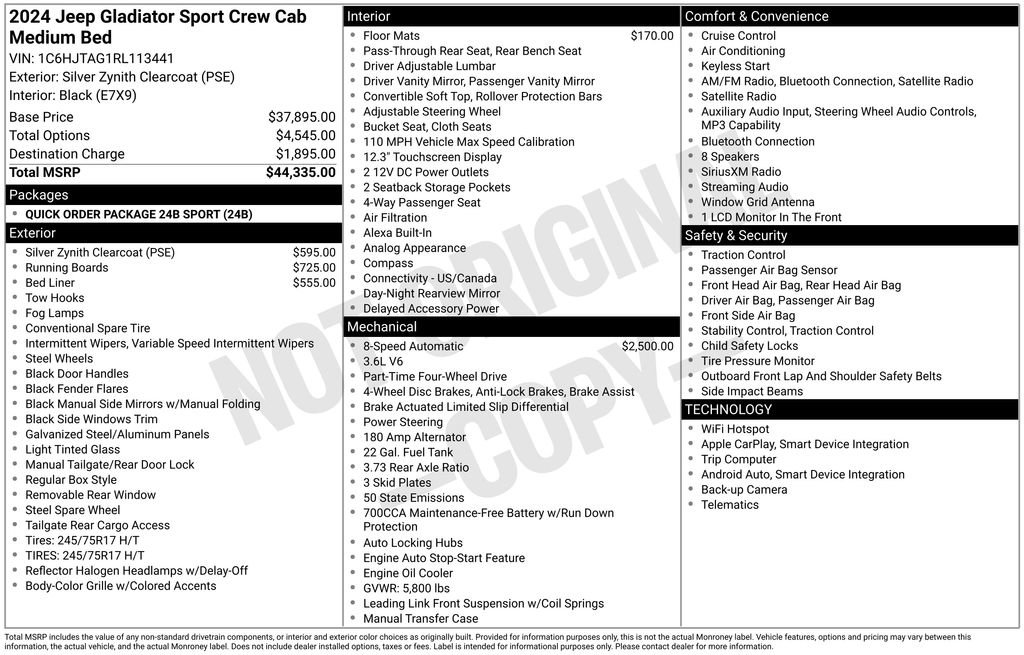 Certified 2024 Jeep Gladiator Sport image 9