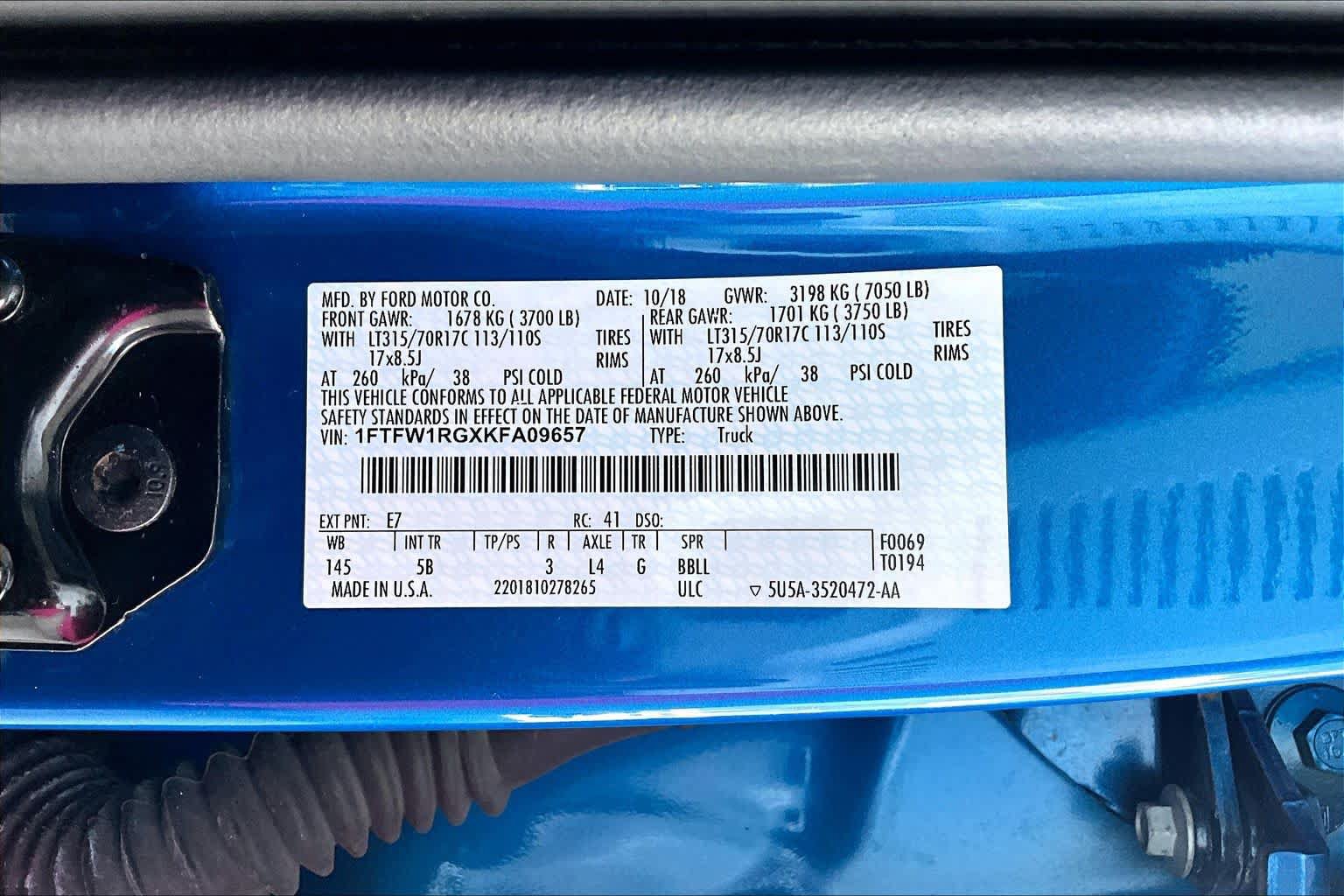 Used 2019 Ford F150 Raptor w/ Equipment Group 802A Luxury AWD/4WD image 32