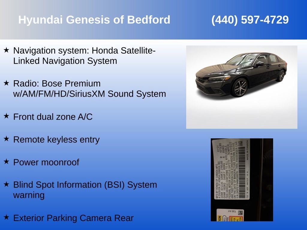 Used 2022 Honda Civic Touring image 7