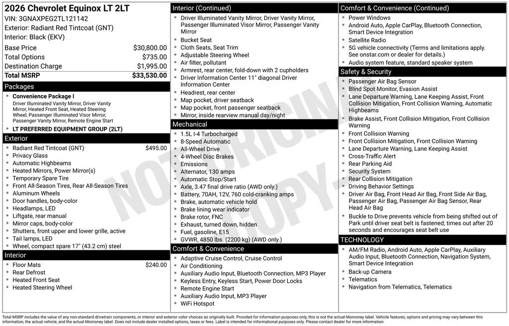 Used 2026 Chevrolet Equinox LT image 39