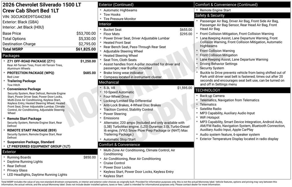 New 2026 Chevrolet Silverado 1500 LT w/ Z71 Off-Road Package AWD/4WD image 33