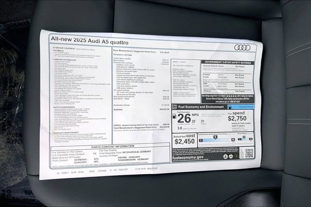 New 2025 Audi A5 2.0T Premium Plus image 13