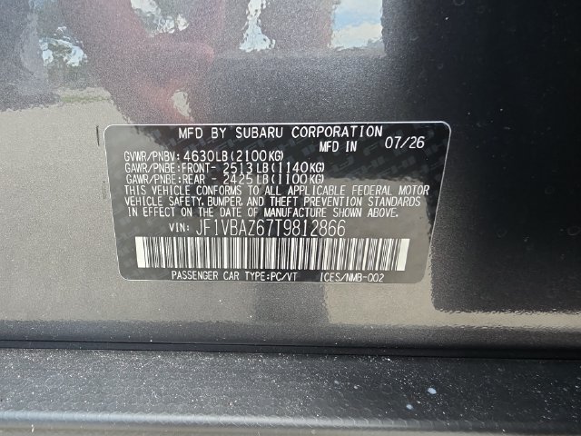 New 2026 Subaru WRX tS AWD/4WD image 27