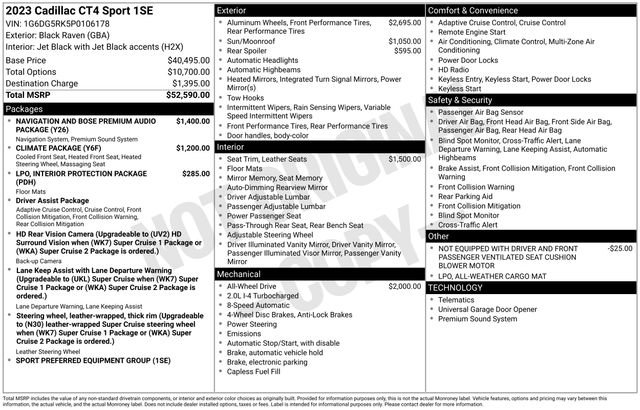 Certified 2023 Cadillac CT4 Sport image 35