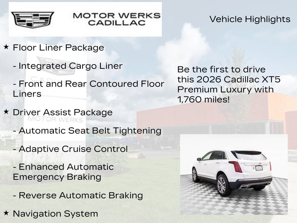 New 2026 Cadillac XT5 Premium Luxury w/ Driver Assist Package AWD/4WD image 12
