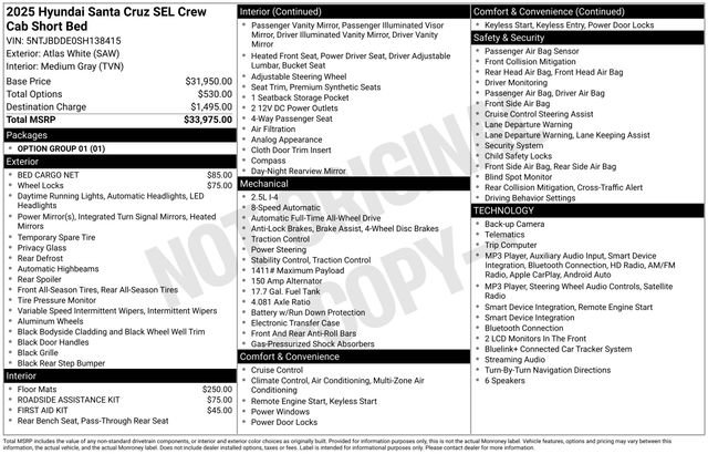 Certified 2025 Hyundai Santa Cruz SEL AWD/4WD image 4