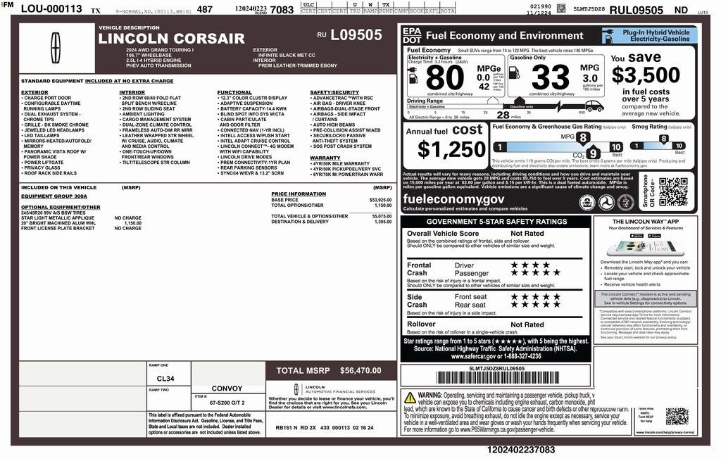 Used 2024 Lincoln Corsair Grand Touring AWD/4WD image 2