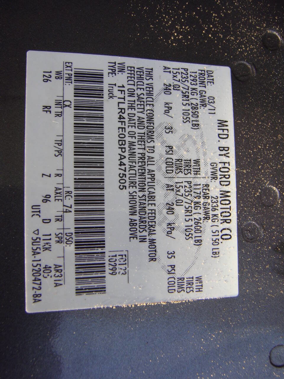 Used 2011 Ford Ranger XLT AWD/4WD image 16