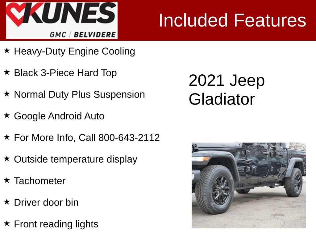 Used 2021 Jeep Gladiator Sport AWD/4WD image 3