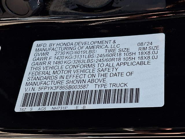 Used 2025 Honda Ridgeline Black Edition image 27