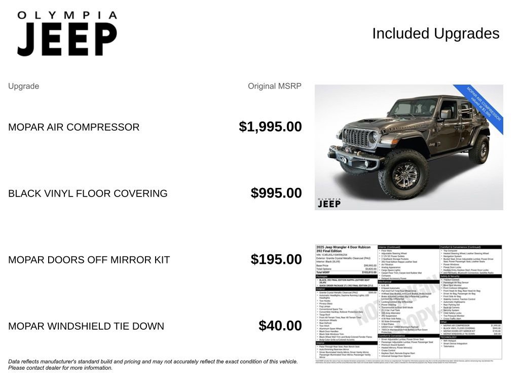 New 2025 Jeep Wrangler Unlimited Rubicon 392 image 4