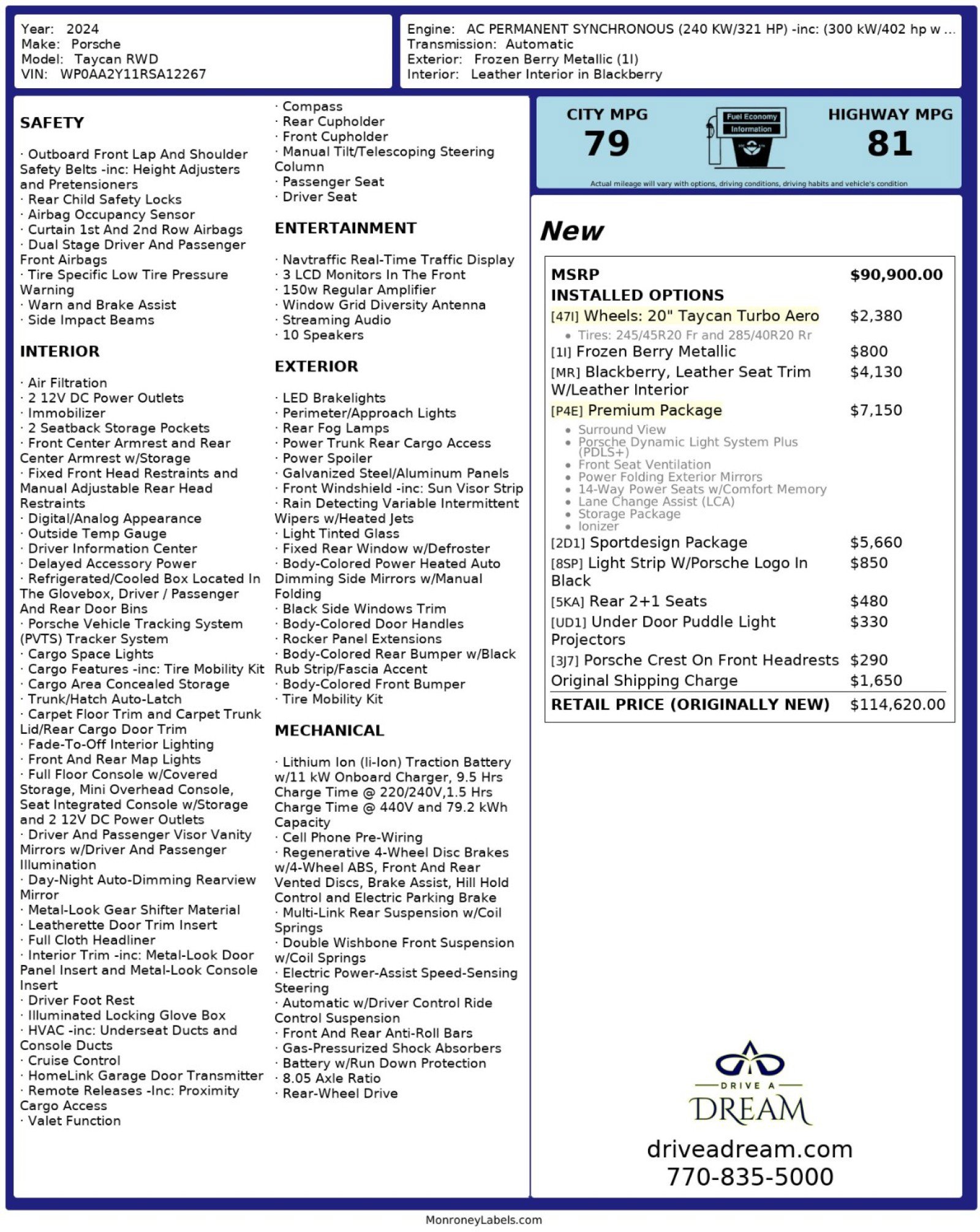 Used 2024 Porsche Taycan image 58