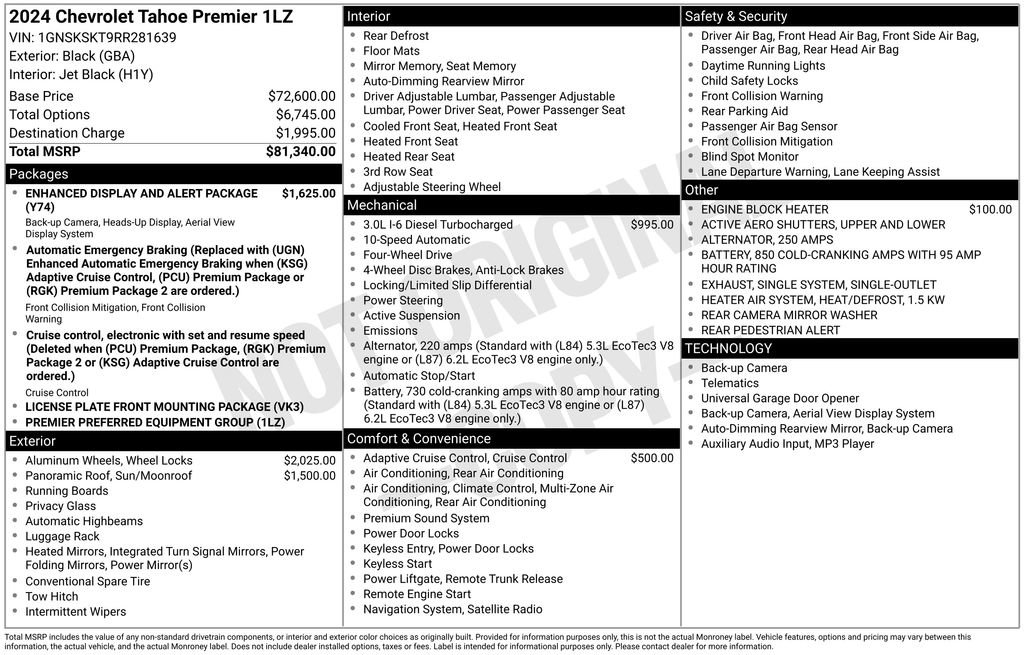 Used 2024 Chevrolet Tahoe Premier AWD/4WD image 13