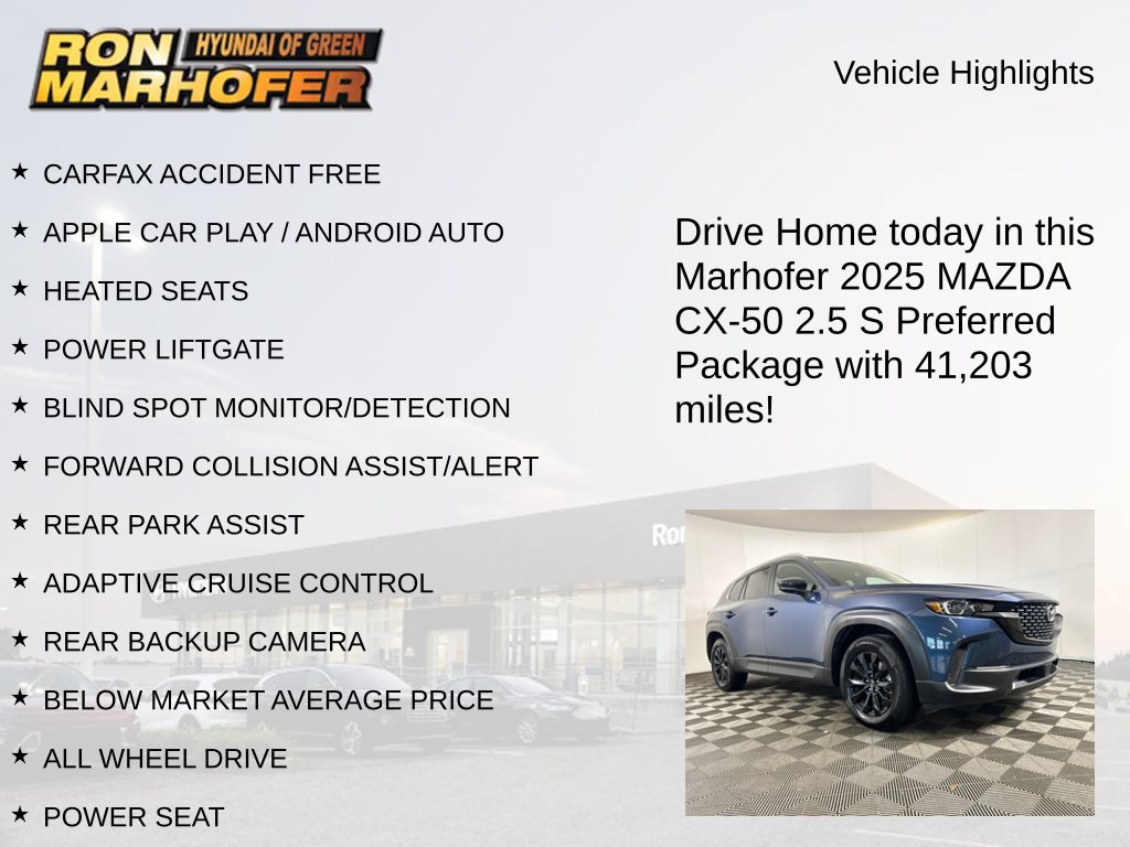 Used 2025 MAZDA CX-50 AWD 2.5 S w/ Preferred Package image 14