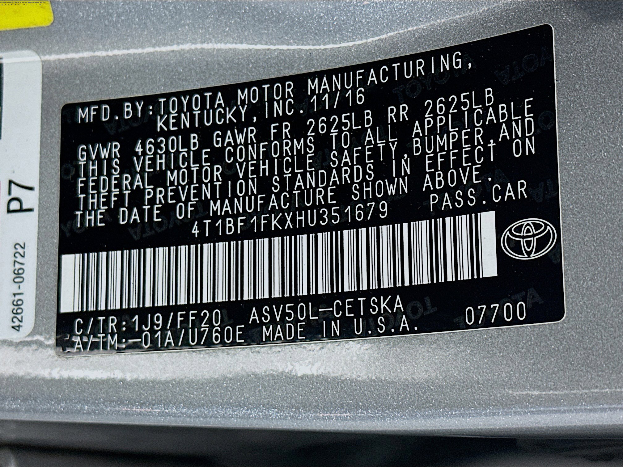 Used 2017 Toyota Camry SE FWD image 12