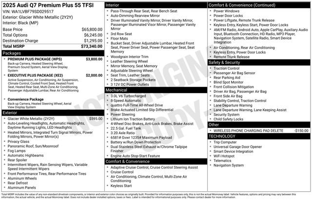 Used 2025 Audi Q7 3.0T Premium Plus w/ Premium Plus Package image 2