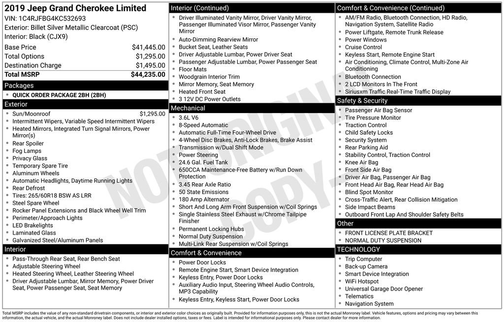 Used 2019 Jeep Grand Cherokee Limited image 42