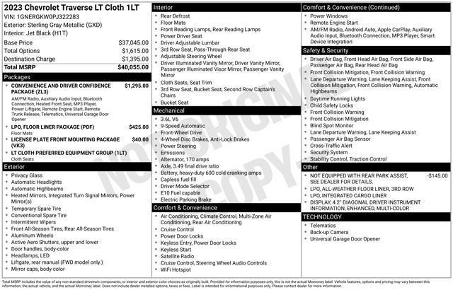 Used 2023 Chevrolet Traverse LT image 5