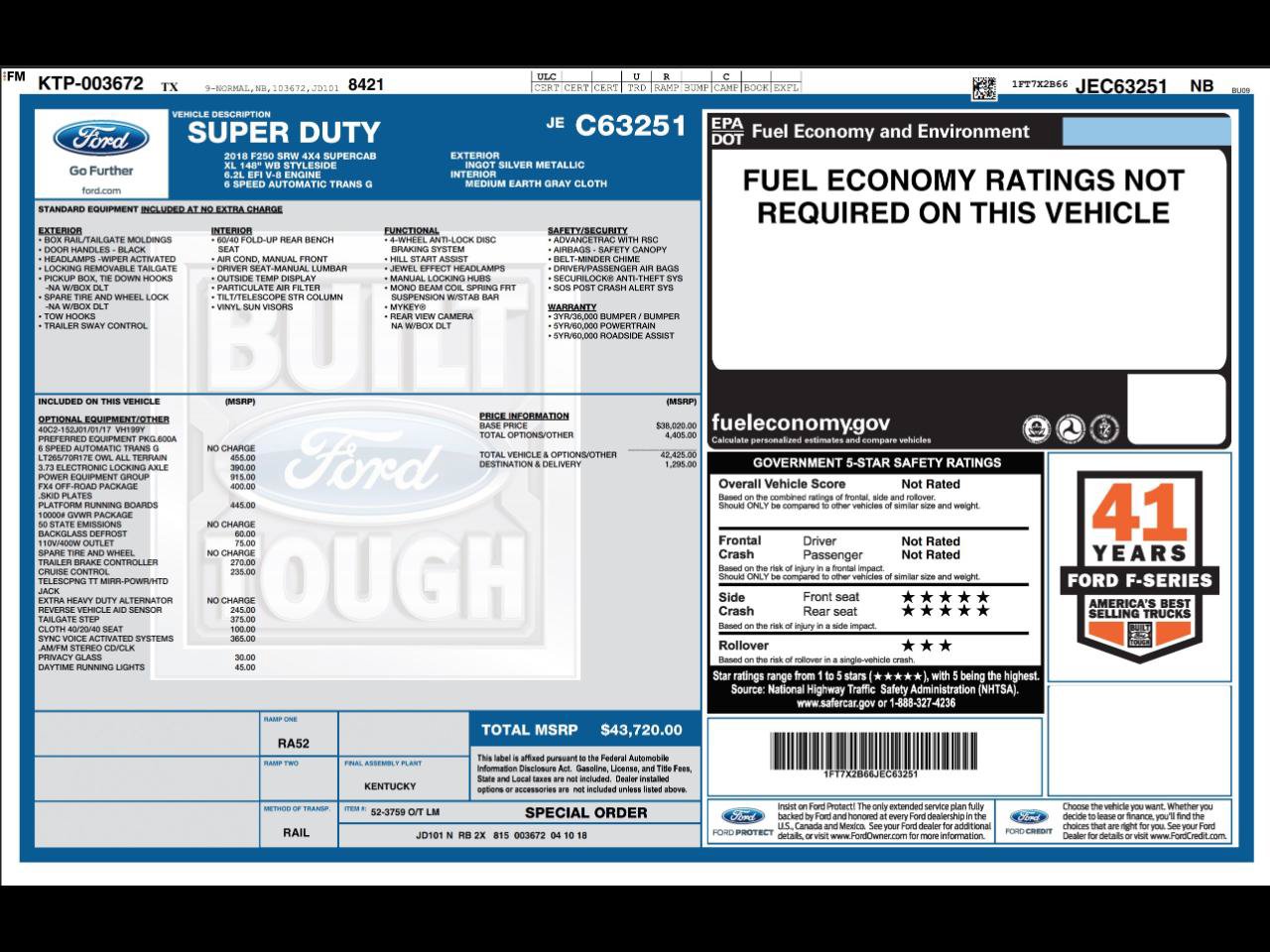 Used 2018 Ford F250 XL w/ Power Equipment Group AWD/4WD image 4