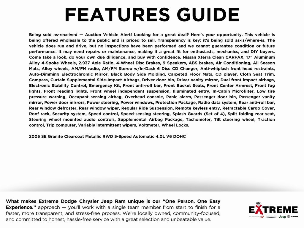 Used 2005 Nissan Xterra SE image 2