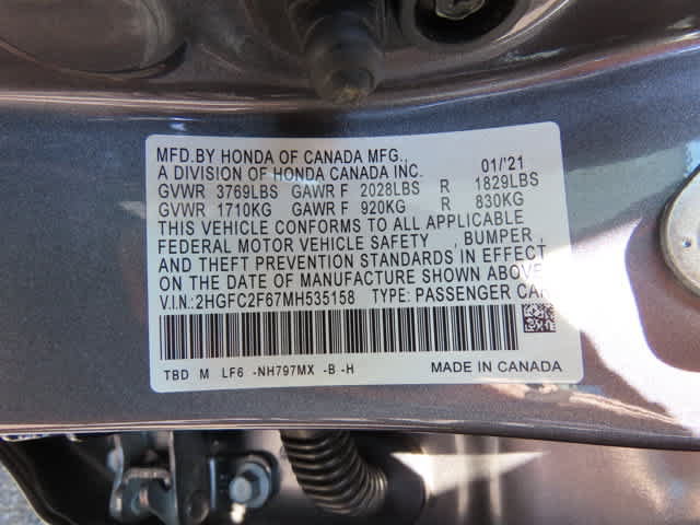 Certified 2021 Honda Civic LX image 25