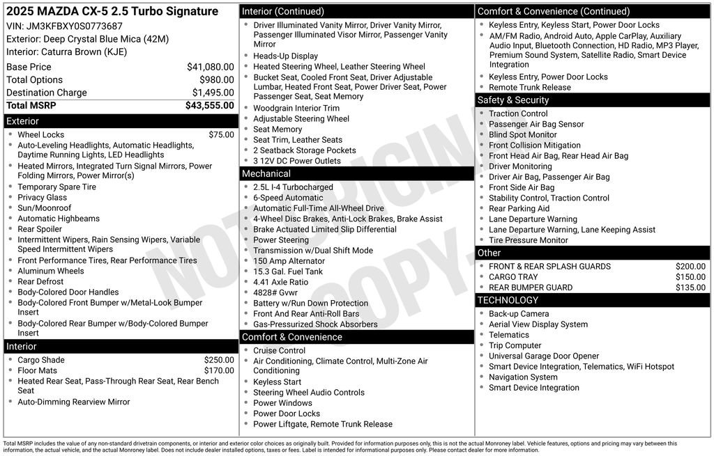 New 2025 MAZDA CX-5 Signature image 6