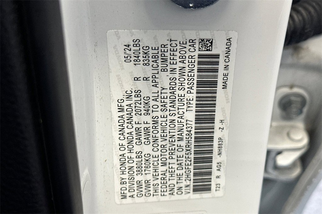 Certified 2024 Honda Civic Sport image 31