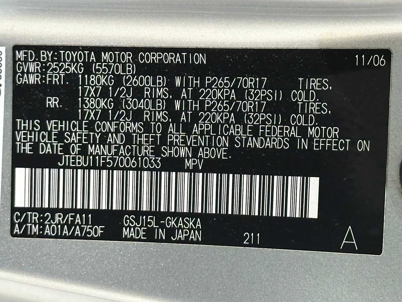 Used 2007 Toyota FJ Cruiser 4WD image 30