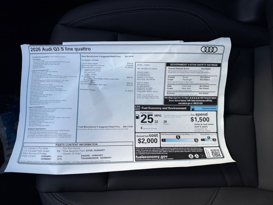 New 2026 Audi Q3 quattro 2.0T image 33