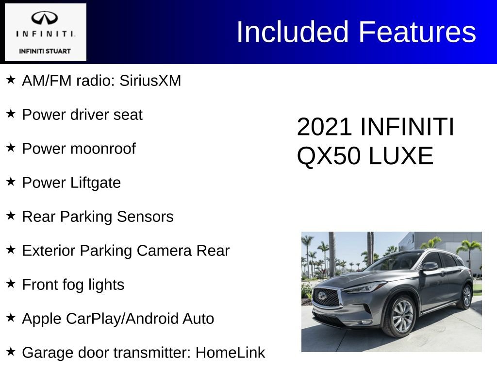 Certified 2021 INFINITI QX50 Luxe video 2