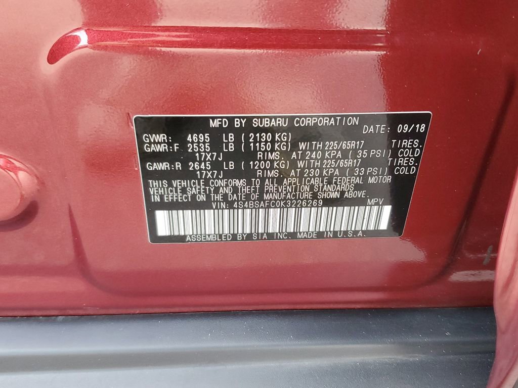 Used 2019 Subaru Outback 2.5i Premium image 31