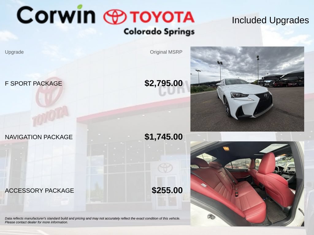 Used 2019 Lexus IS 300 F Sport w/ F Sport Package AWD/4WD image 8