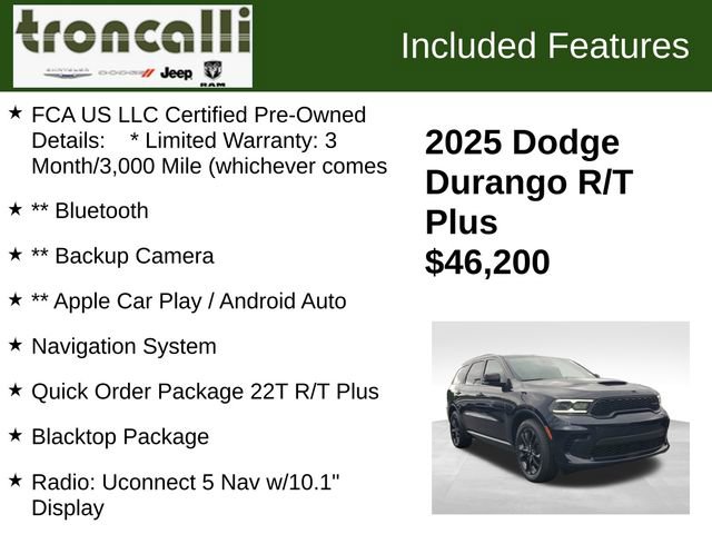 Certified 2025 Dodge Durango R/T AWD/4WD image 5