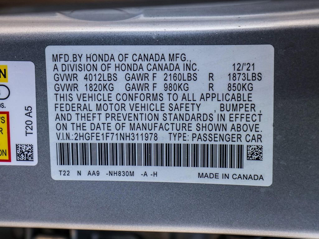 Used 2022 Honda Civic EX image 32