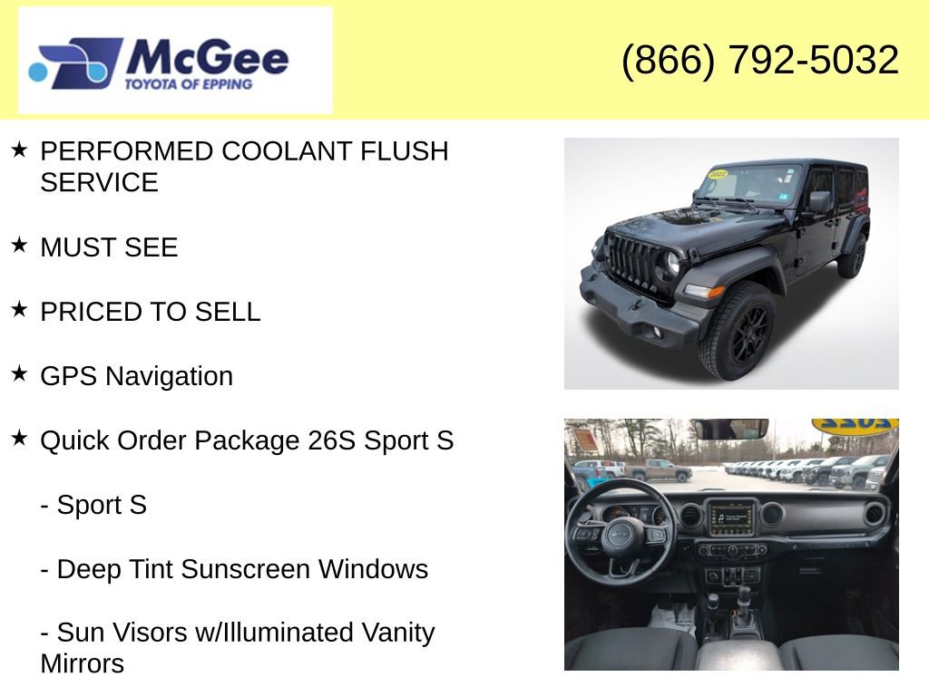 Used 2022 Jeep Wrangler Unlimited Sport image 12