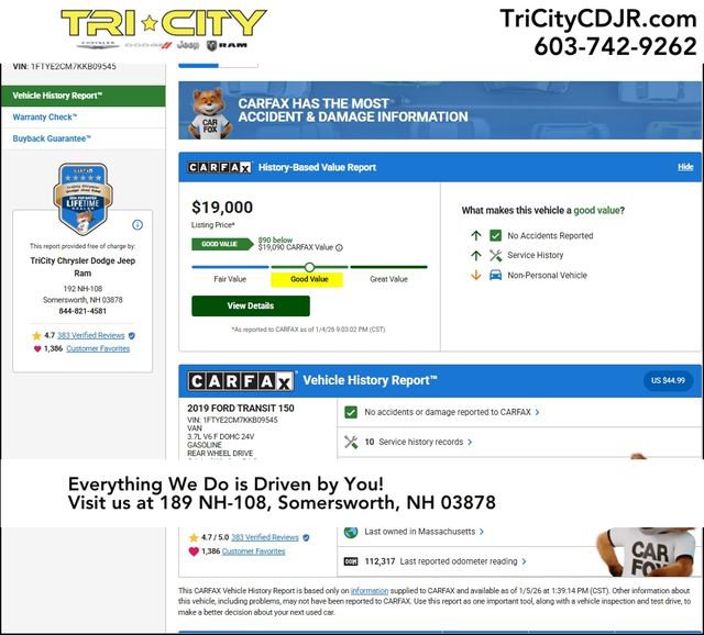 Used 2019 Ford Transit 150 148 Medium Roof image 11