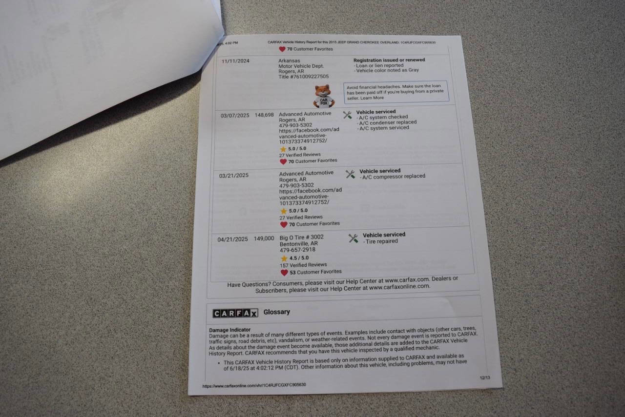 Used 2015 Jeep Grand Cherokee Overland image 75
