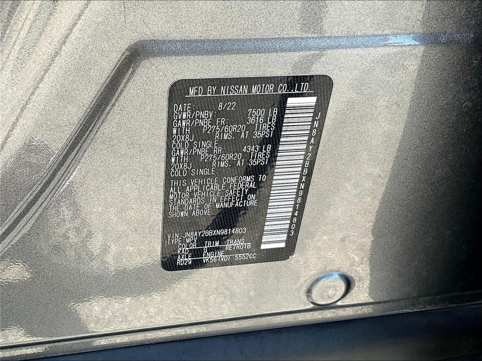 Used 2022 Nissan Armada SL w/ Captain's Chairs Package AWD/4WD image 19