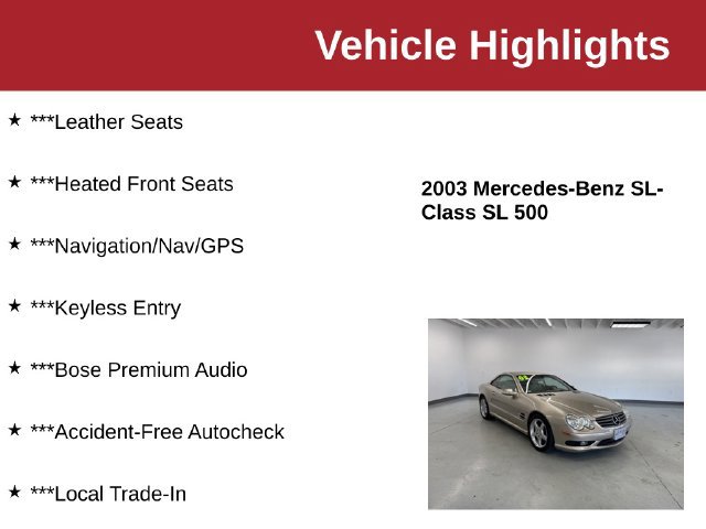Used 2003 Mercedes-Benz SL 500 image 10