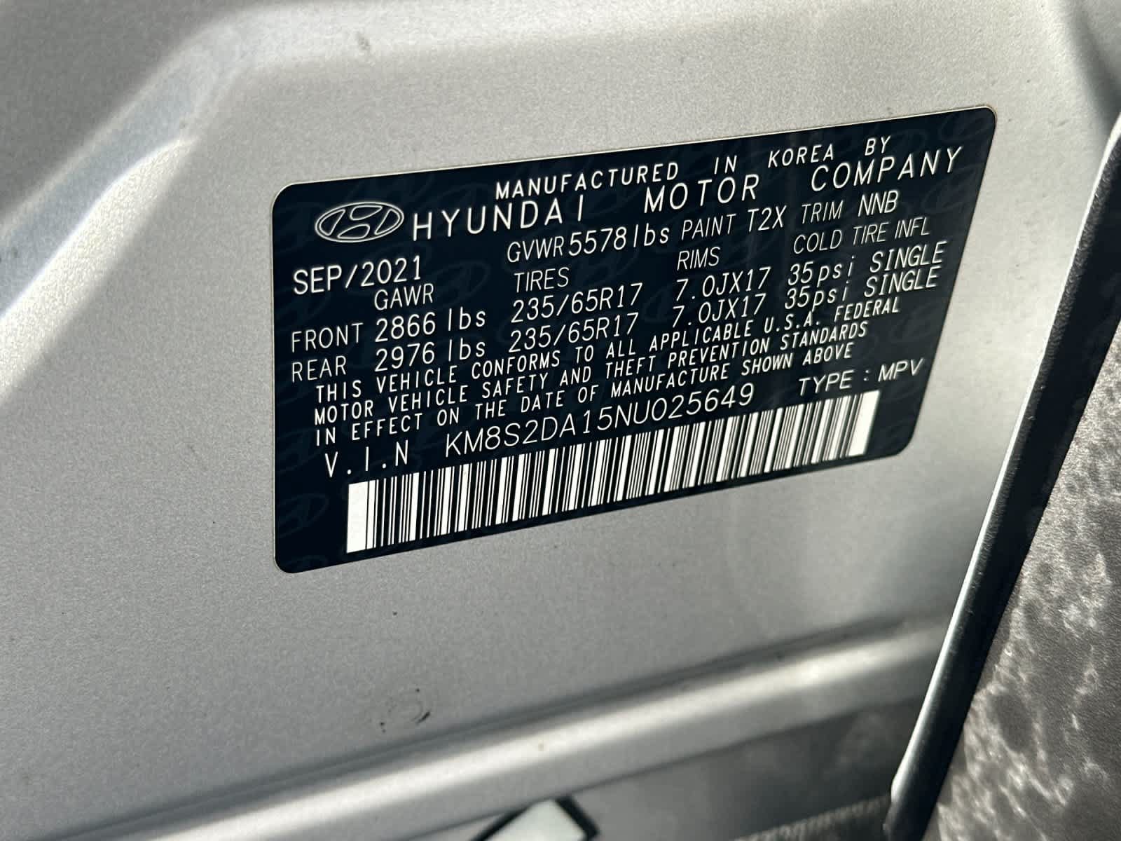 Used 2022 Hyundai Santa Fe Blue w/ Cargo Package AWD/4WD image 31