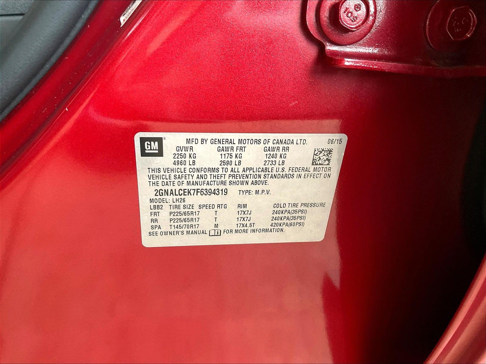 Used 2015 Chevrolet Equinox LT w/ Power Convenience Package FWD image 19