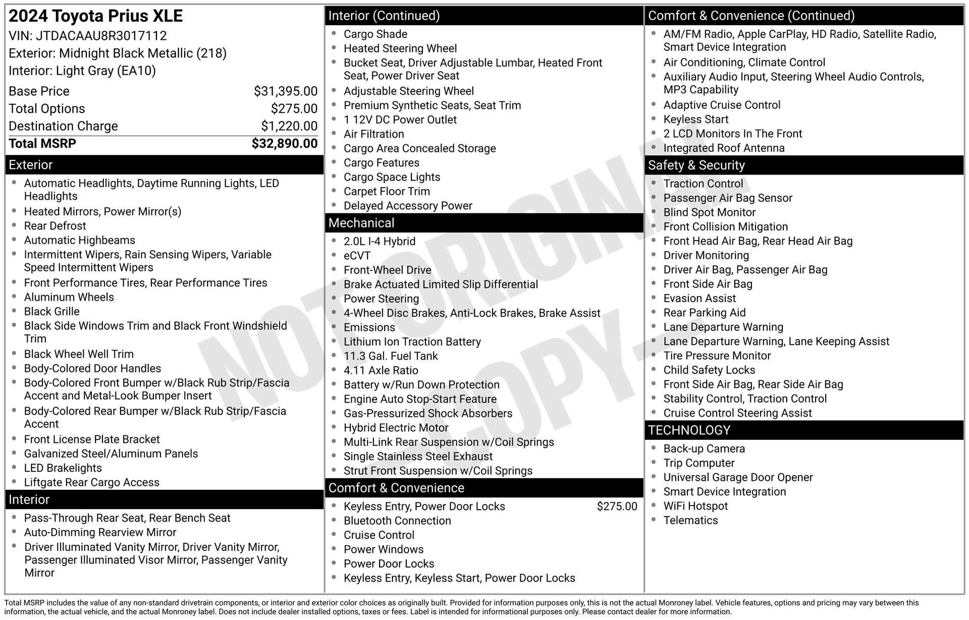 Certified 2024 Toyota Prius XLE FWD image 32