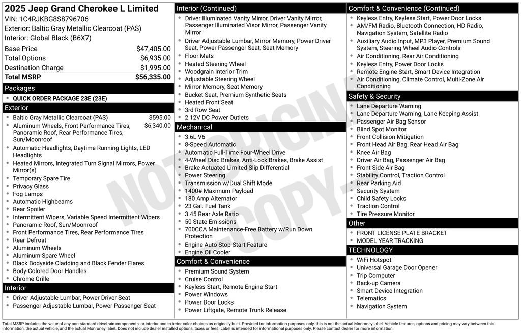 New 2025 Jeep Grand Cherokee L Limited image 41